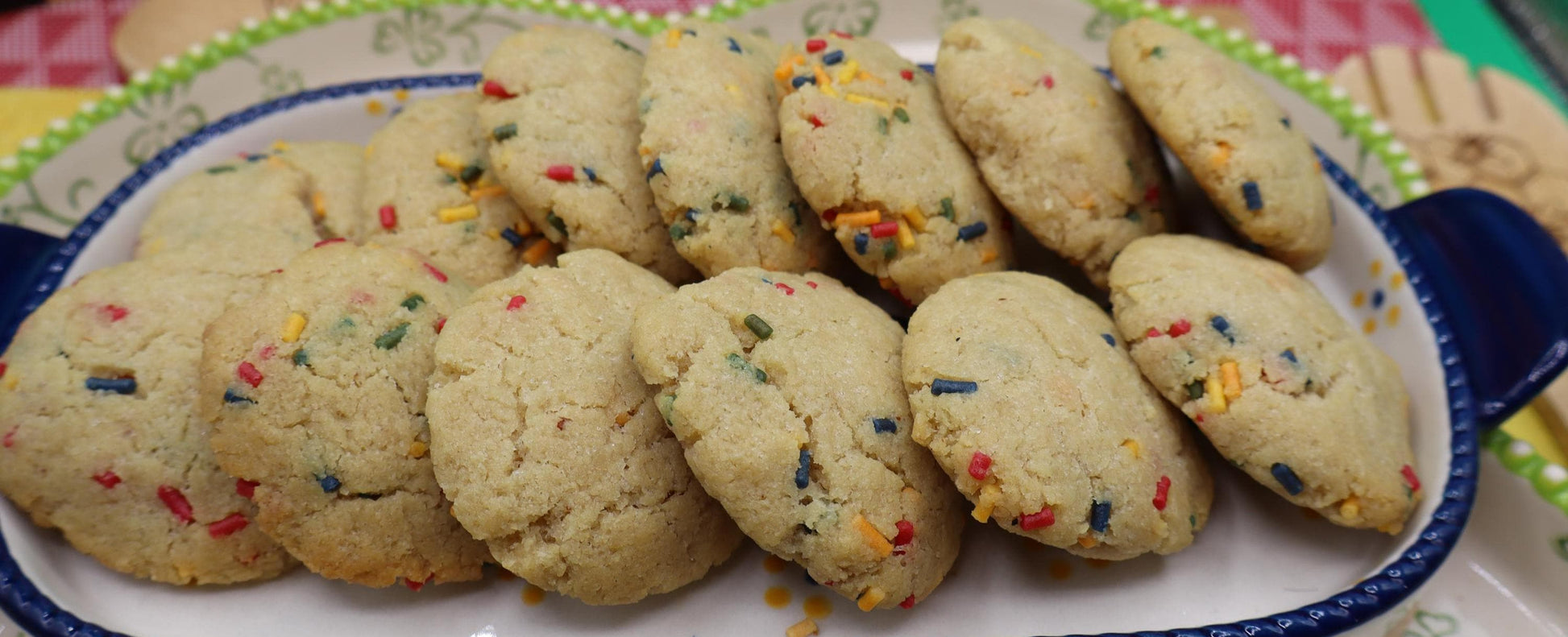 KETO Vanilla Birthday Cake Sugar Cookies, Gluten Free, Grain free, Sugar Free, Vegan, Egg Free, Dairy Free, Low Carb, Gifts, Healthy Snacks