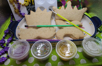 Gluten Free Cookie Kit, Mardi Gras, Dairy Free, Egg Free, Peanut Free, Cookie Decorating, Sugar Free, Carnival, Louisiana, Fat Tuesday Craft