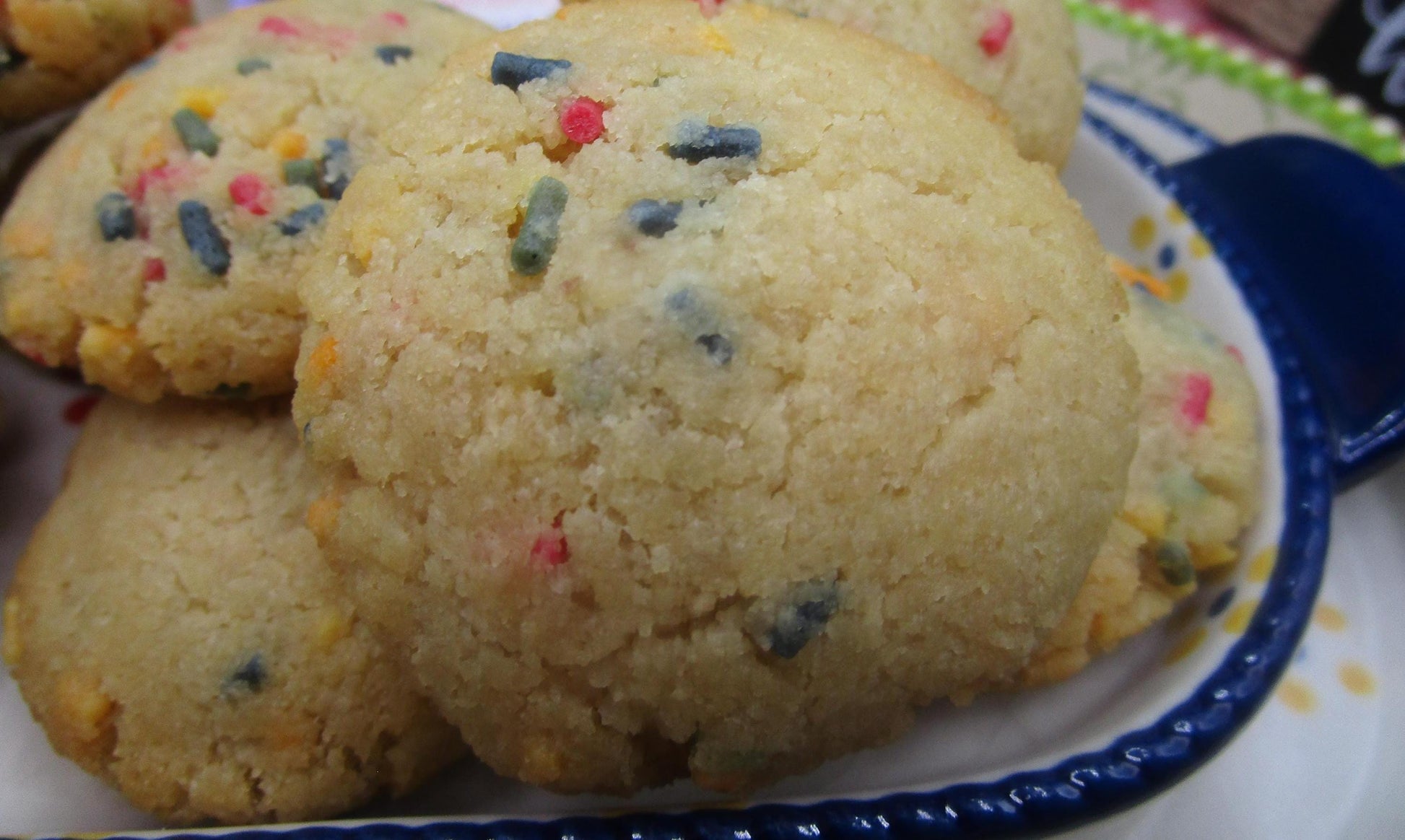 KETO Vanilla Birthday Cake Sugar Cookies, Gluten Free, Grain free, Sugar Free, Vegan, Egg Free, Dairy Free, Low Carb, Gifts, Healthy Snacks