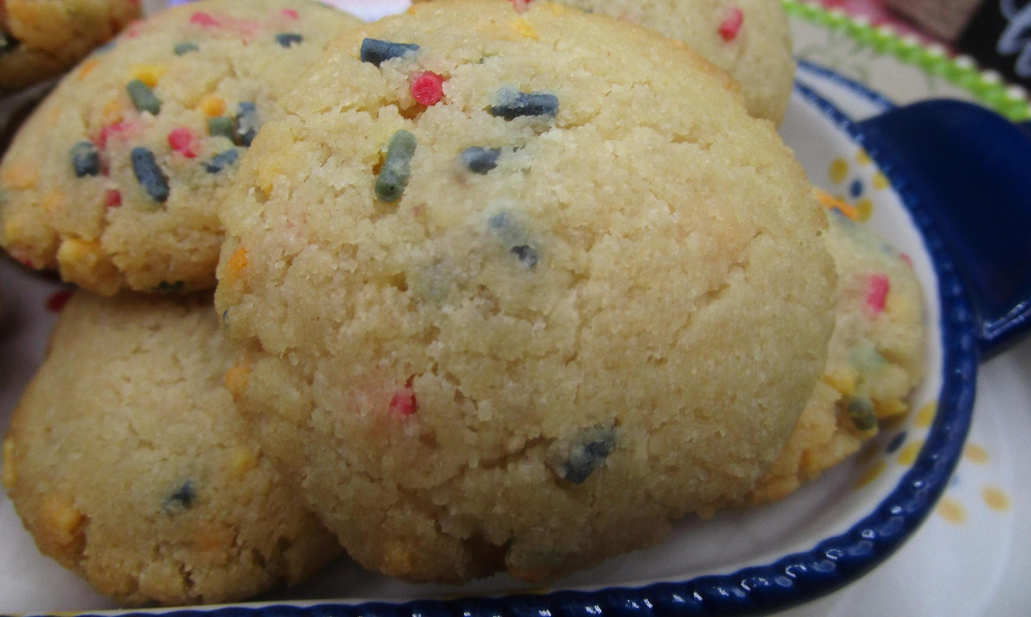 KETO Sugar Cookies, Vanilla birthday Cake, Gluten Free, Grain free, Sugar Free, Vegan, Egg Free, Dairy Free, Low Carb snacks, Fitness Gift
