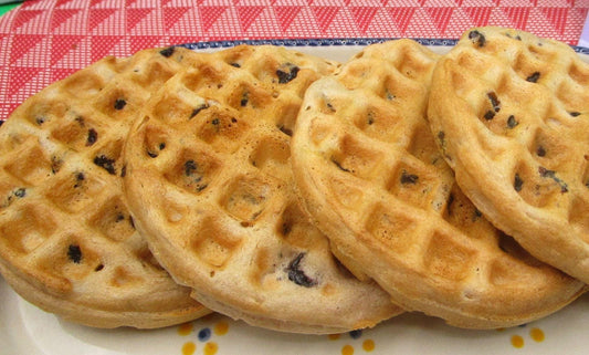 Grain Free Blueberry Waffles, AIP Paleo, Gluten Free, Vegan, Egg Free, Dairy Free, Ready to go, No added Sugar, Mother's Day Breakfast, Gift