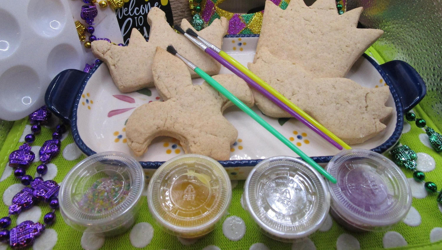 Gluten Free Cookie Kit, Mardi Gras, Dairy Free, Egg Free, Peanut Free, Cookie Decorating, Sugar Free, Carnival, Louisiana, Fat Tuesday Craft