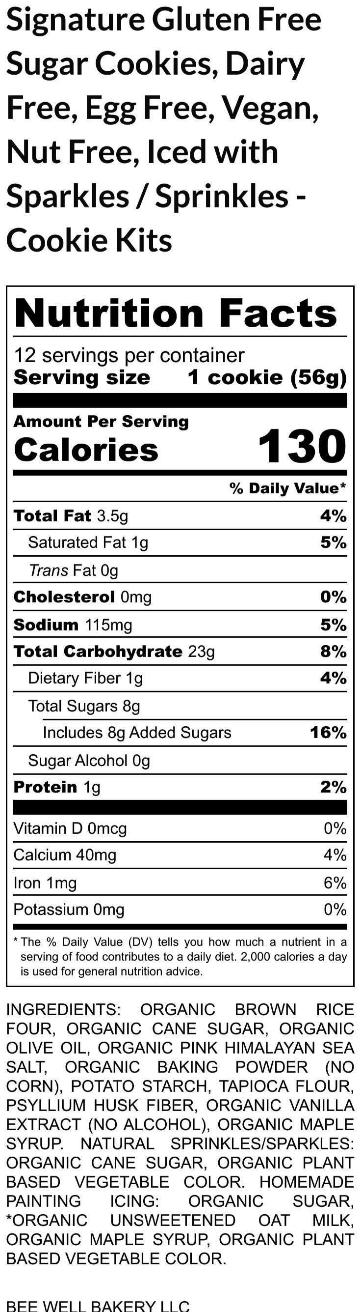 Gluten Free Cookie Kit, Mardi Gras, Dairy Free, Egg Free, Peanut Free, Cookie Decorating, Sugar Free, Carnival, Louisiana, Fat Tuesday Craft
