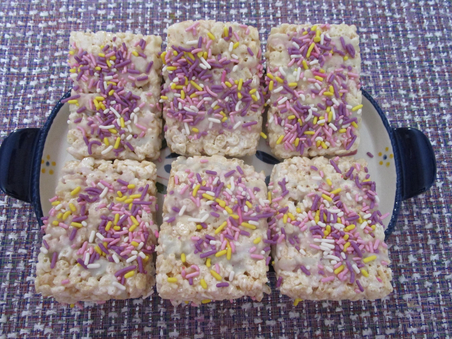 Gluten Free Rice Crispy Treats, Dairy Free, Vegan, Natural Sprinkles, Peanut Free, School Safe snacks, Valentine Exchanges, Easter Basket