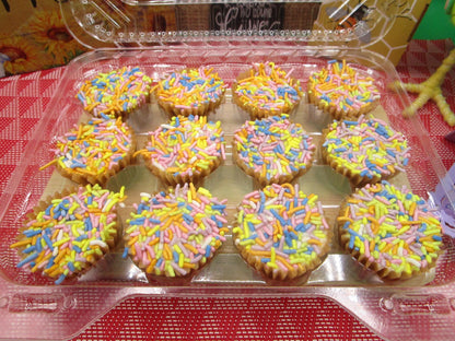 Gluten Free Mini Cupcakes, Dairy Free, School Safe, Vegan, Birthday Party Snacks, Nut Free, Natural Sprinkles, Easter, Saint Patrick's Day