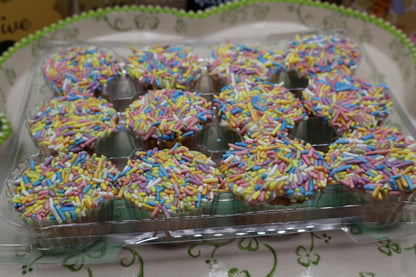 Gluten Free Mini Cupcakes, Dairy Free, School Safe, Vegan, Birthday Party Snacks, Nut Free, Natural Sprinkles, Easter, Saint Patrick's Day