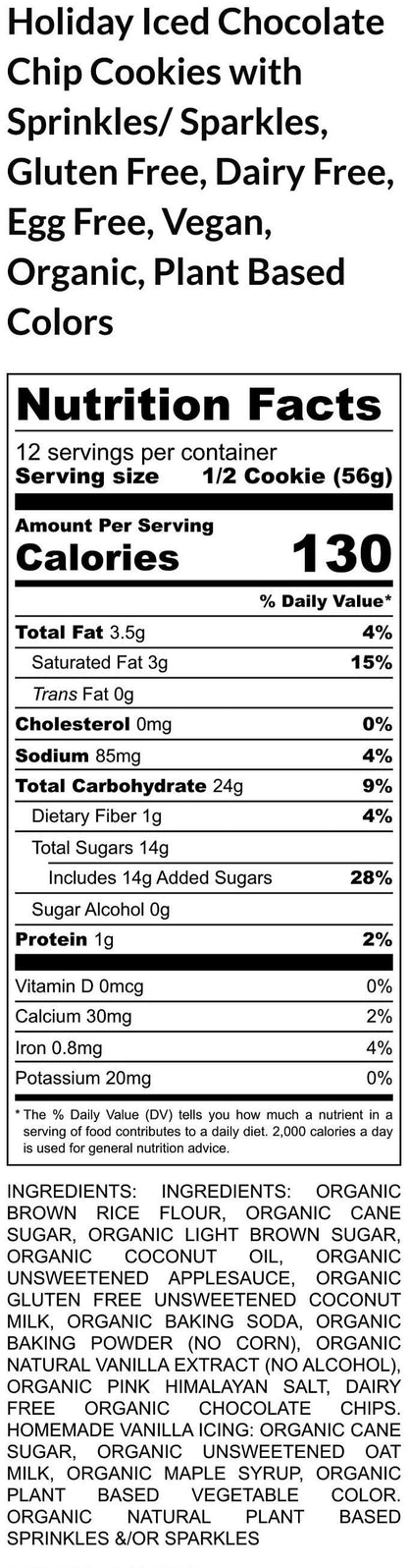 Gluten Free Chocolate Chip Cookies, Dairy Free, Bunny, Vegan, Egg Free, Nut Free, Plant based Colors & Sprinkles, Kids Easter Basket Filler