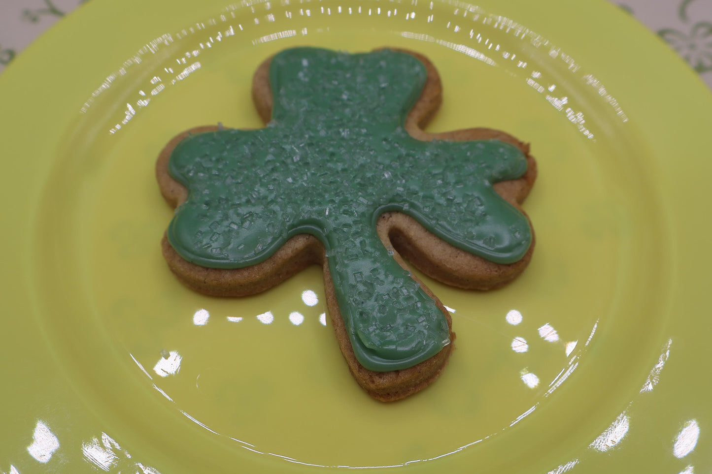 Gluten Free Sugar Cookie, Clover, Shamrock, Dairy Free, Nut Free, Vegan, Saint Patrick's Day, Leprechaun Gifts, Natural Colors, School Safe
