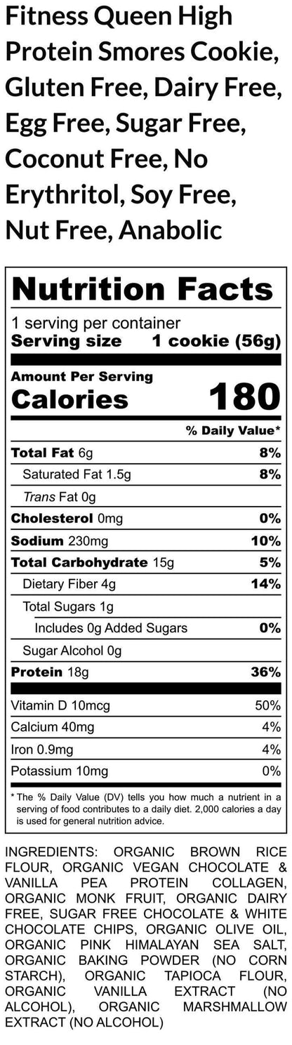 Gluten Free, High Protein Sugar Cookies, Dairy Free, Vegan, Sugar Free, Anabolic, Post Workout Snack, Smores, Low Carb Meal, Fitness Gifts