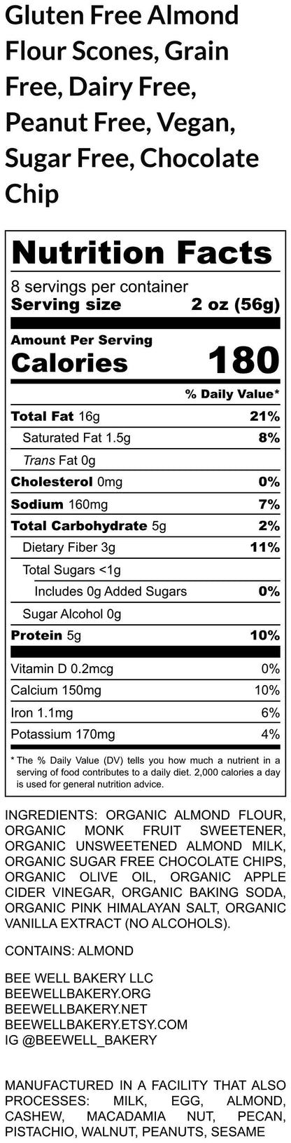 Gluten Free Almond Flour Scones, Grain Free, Dairy Free, Vegan, Sugar Free or Coconut Sugar, Easter Brunch, Healthy Breakfast, Paleo snacks
