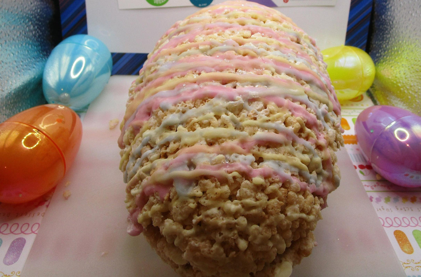Rice Crispy Treat, Easter Egg, Gluten Free, Dairy Free, Egg Free, Vegan, School Safe, Plant Based Colors, Marshmallow, Spring, Basket, Peep