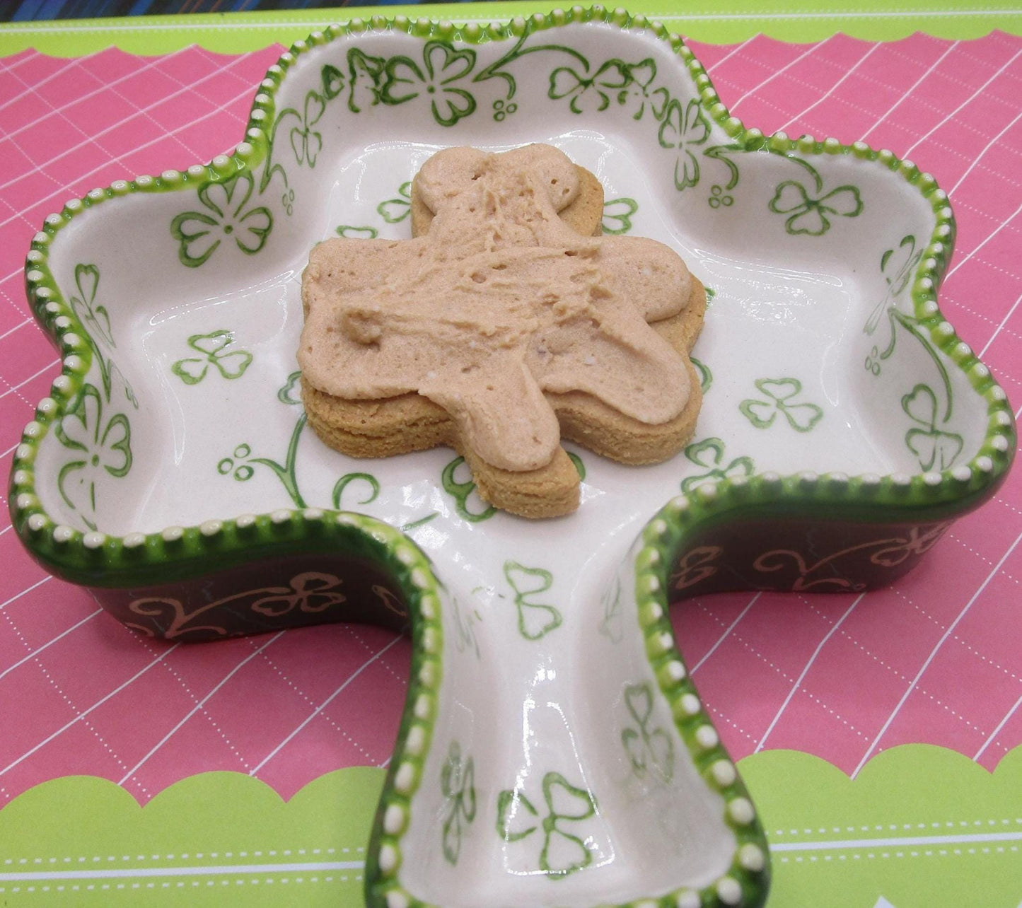 AIP Paleo Maple Frosted Cookie, Gluten free, Grain Free, Vegan, Nut Free, Autoimmune Protocol, Low FODMAP, Clover, Saint Patick's Day Gift