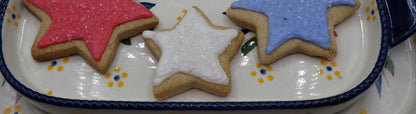 Star Sugar Cookies, Gluten Free & Dairy Free, Egg Free, Nut Free, Vegan, Natural Colors, 4th of July allergy friendly patriotic desserts