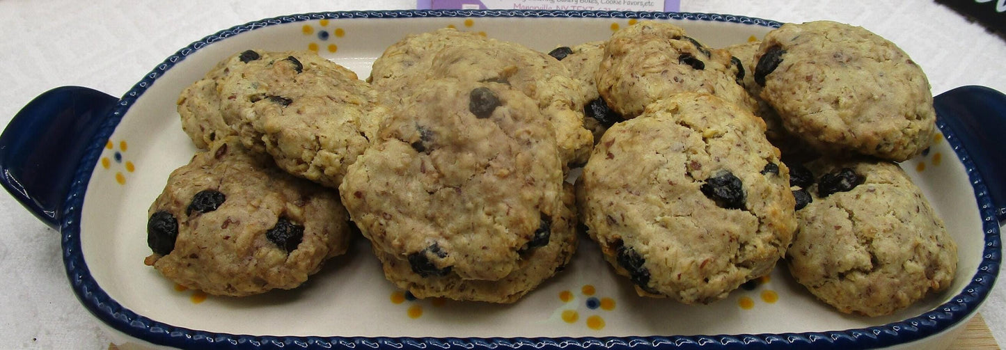Lactation Cookies, Blueberry Vanilla, Gluten Free, Vegan, Dairy Free, Egg Free, Breastfeeding, Brewer's Yeast, Flaxseed, Nursing Mom Gift