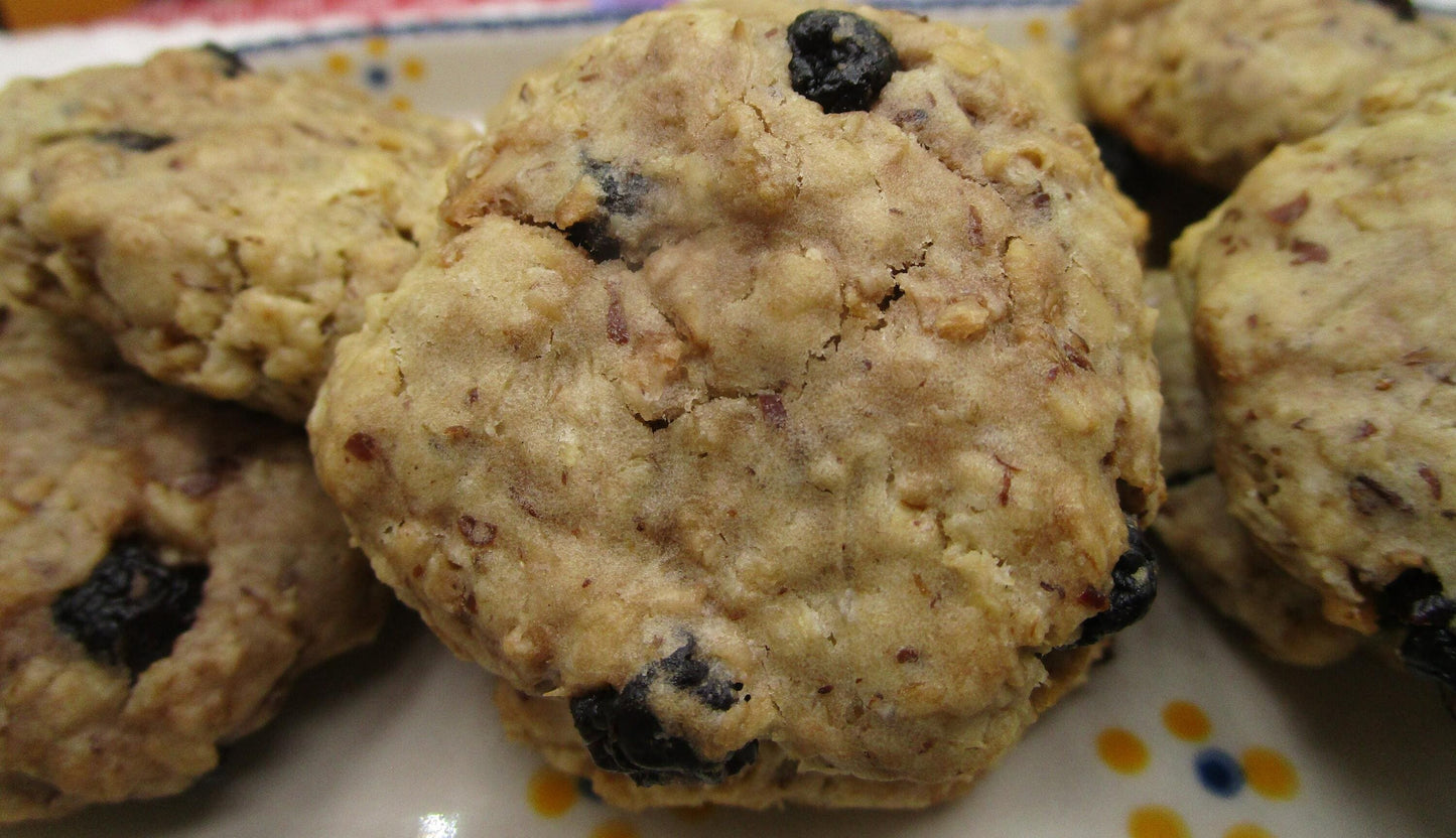 Lactation Cookies, Blueberry Vanilla, Gluten Free, Vegan, Dairy Free, Egg Free, Breastfeeding, Brewer's Yeast, Flaxseed, Nursing Mom Gift