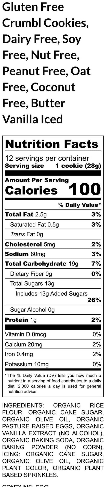 Gluten Free Crumbl Cookies, Dairy Free, Nut Free, Oat Free, Butter Vanilla, Birthday Gifts, Low Fat, Natural Colors, 4th of July desserts