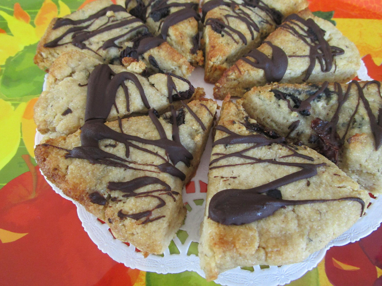 Grain Free Keto Scones, Chocolate Cherry, Low Carb, Sugar Free, Gluten Free, Dairy Free, Vegan, Graduation Brunch, Fitness Gifts, July 4th