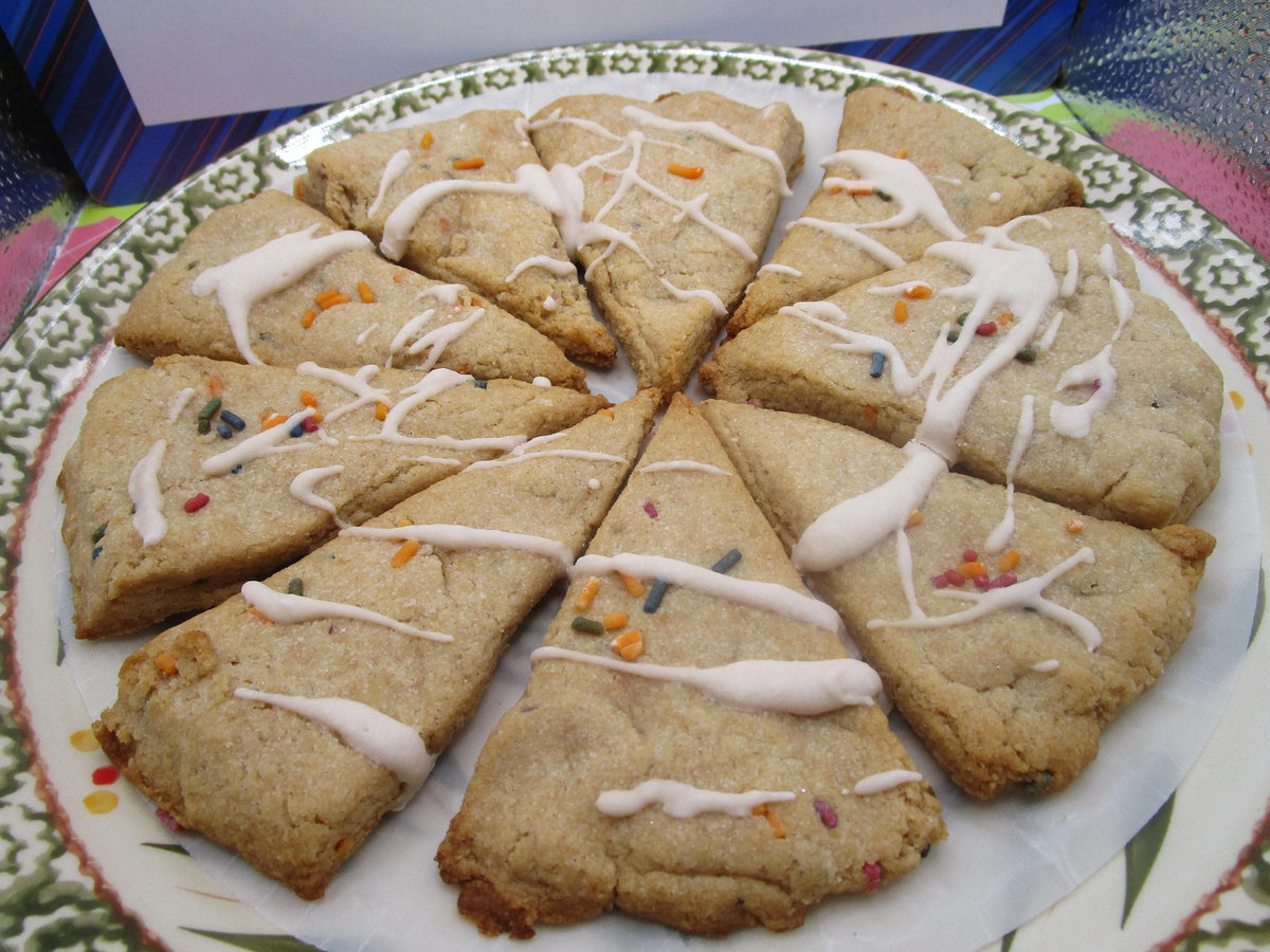 Grain Free Keto Scones, Vanilla Birthday Cake, Low Carb, Sugar Free, Gluten Free, Dairy Free, Vegan, Graduation Brunch,Paleo Fitness Gift