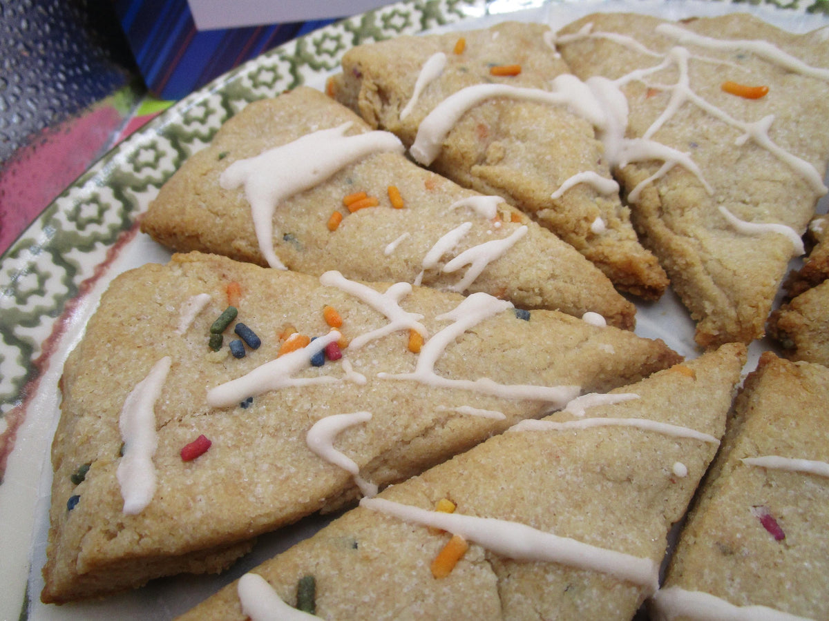 Grain Free Keto Scones, Vanilla Birthday Cake, Low Carb, Sugar Free, Gluten Free, Dairy Free, Vegan, Graduation Brunch,Paleo Fitness Gift