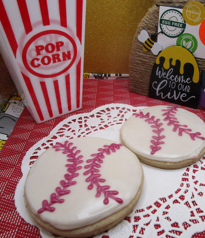 Baseball Cookies, Gluten Free, Egg Free, Dairy Free, Nut Free, MLB, Sports, Boy Birthday, Girls Team, Party Favor, World Series, Softball