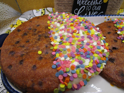 Gluten Free JUMBO Chocolate Chip Cookies, Dairy Free, Vegan, Nut & Peanut Free, Heart, Circle, Birthday Treats, Natural Sprinkles, July 4th