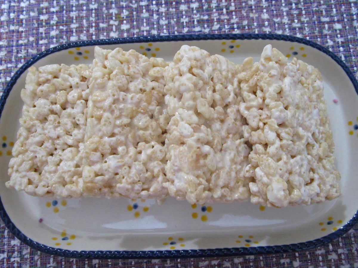 Gluten Free Vegan Rice Crispy Treat: Dairy Free Snack Bar, Soy Fee, Peanut Free, Natural Sprinkles, Birthday Treat, Easter, Saint Patrick's