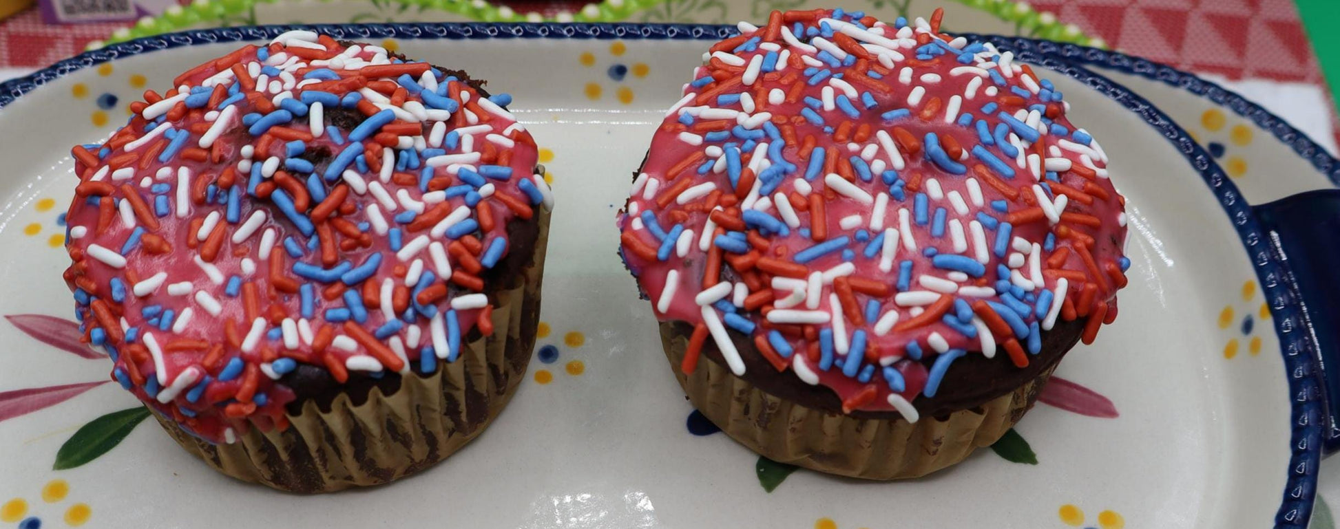 Gluten Free Cupcakes, Dairy Free, Egg Free, Vegan, Nut Free, Birthday, School Safe, Natural Sprinkles, Pool Party Snack, July 4th Dessert,