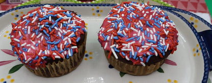 Gluten Free Cupcakes, Dairy Free, Egg Free, Vegan, Nut Free, Birthday, School Safe, Natural Sprinkles, Pool Party Snack, July 4th Dessert,