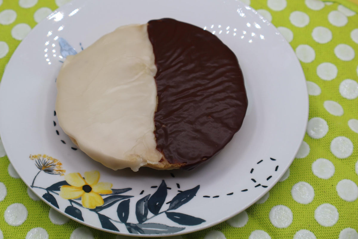 Gluten Free Black White Cookies, Jumbo, Dairy Free, Vegan, Nut Free, Birthday Gift, NY Style snacks, July 4th Celebration, School Safe treat