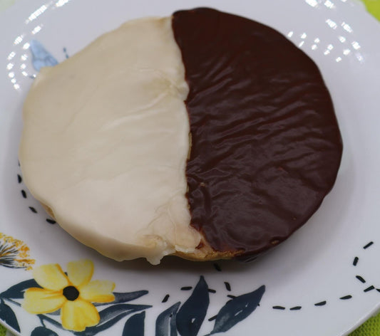 Gluten Free Black White Cookies, Jumbo, Dairy Free, Vegan, Nut Free, Birthday Gift, NY Style snacks, July 4th Celebration, School Safe treat