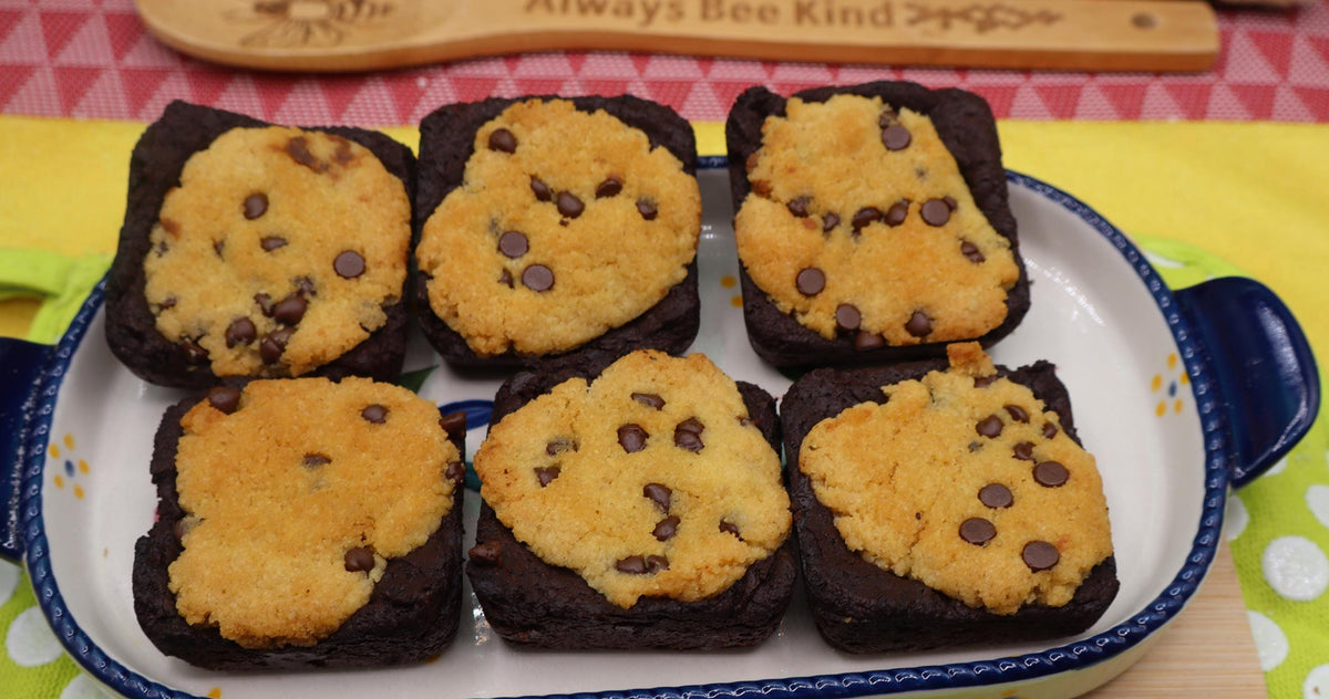 High Protein Brookie Brownies, Dairy Free, Sugar Free, Egg Free, Nut Free, Vegan, Fitness Snack, Low Fat dessert bar, July 4th, Father's Day