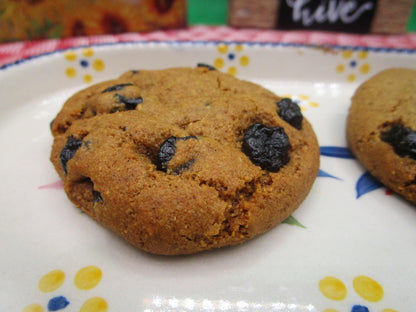 AIP Paleo Cookies, Blueberry Vanilla, Gluten Free, Grain Free, Dairy Free, Vegan, Nut Free, Tiger Nut, low sugar, Soft Baked Breakfast snack
