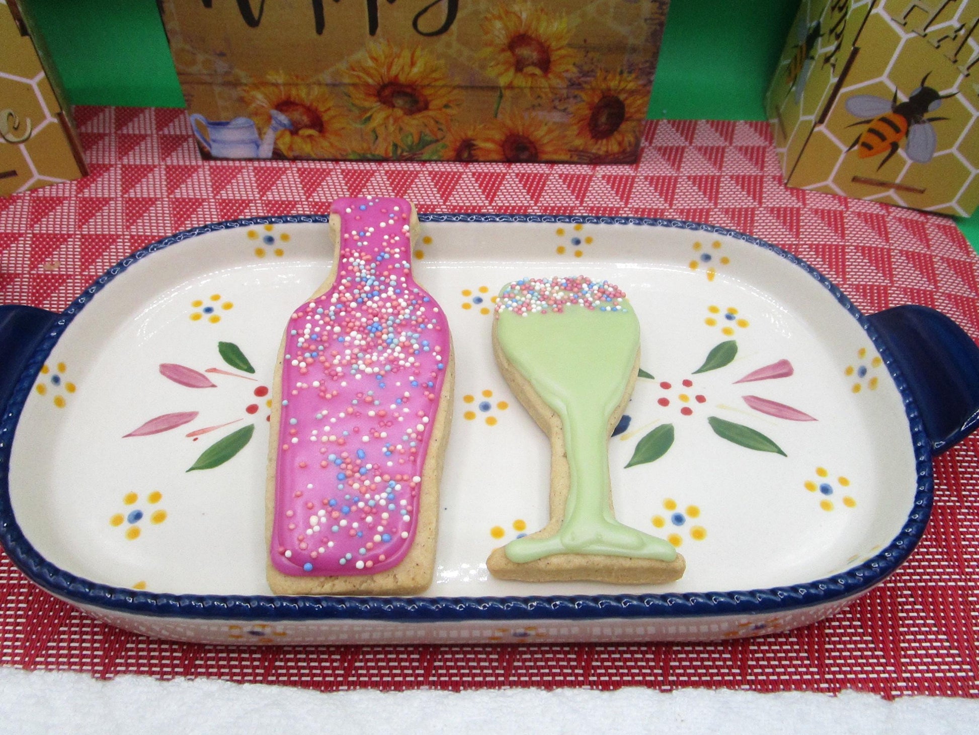 Gluten Free Iced Sugar Cookies, Dairy Free, Egg Free, Vegan, Nut free, Sugar Free, Champagne, Wine, Wedding, Anniversary, Reunion, Custom