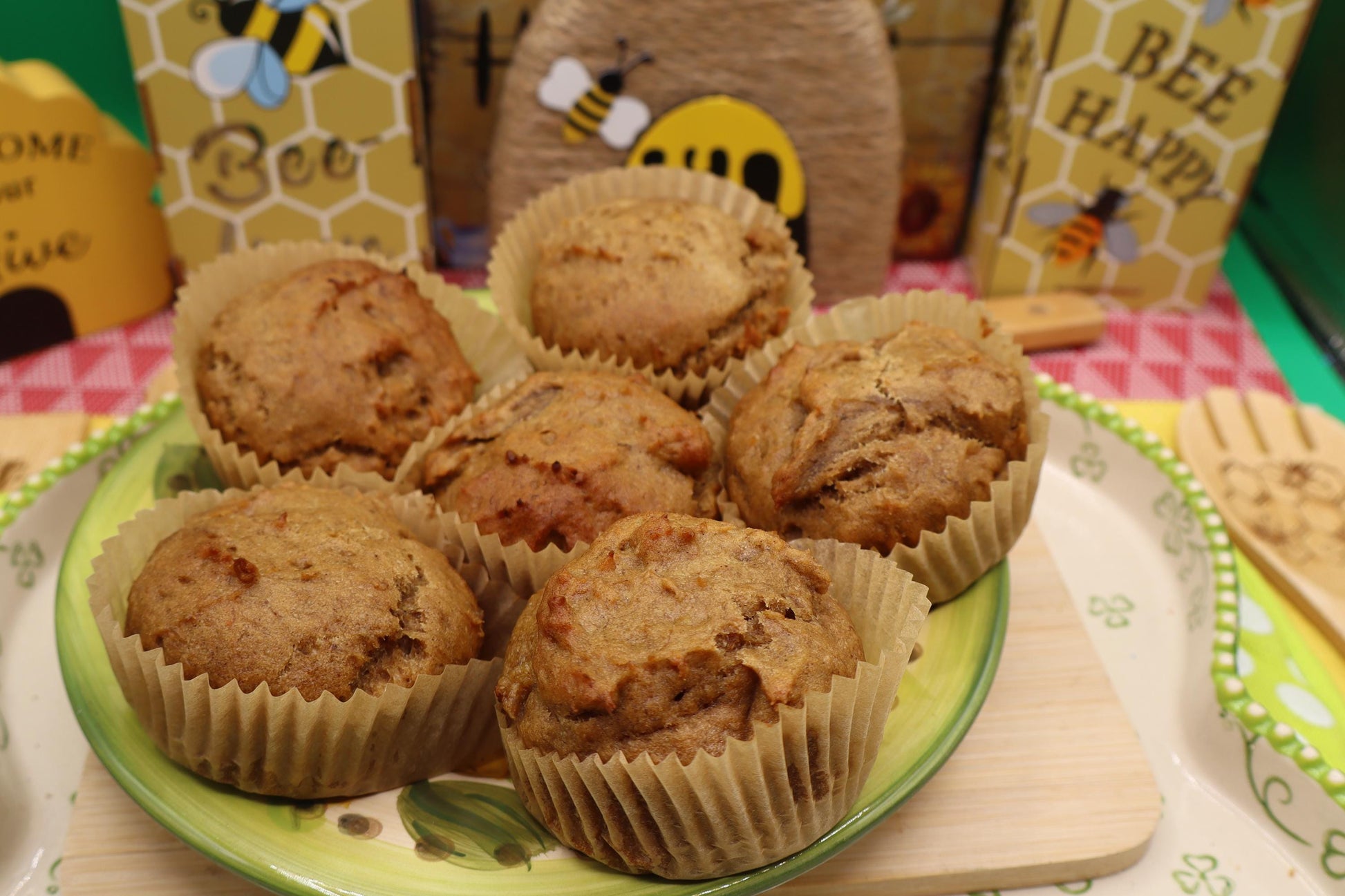 Gluten Free Banana Muffin, Egg Free, Dairy Free, Vegan, Nut Free, Brunch, Low Fat, Holiday parties, Healthy Breakfast Gift, Valentine's Day