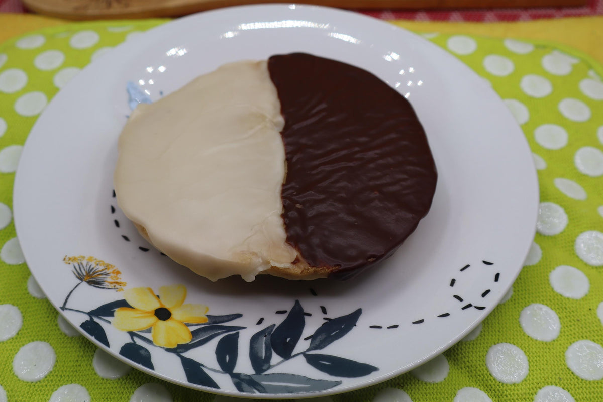 Gluten Free Black White Cookies, Jumbo, Dairy Free, Vegan, Nut Free, Birthday Gift, NY Style snacks, July 4th Celebration, School Safe treat
