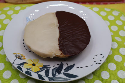 Gluten Free Black White Cookies, Jumbo, Dairy Free, Vegan, Nut Free, Birthday Gift, NY Style snacks, July 4th Celebration, School Safe treat