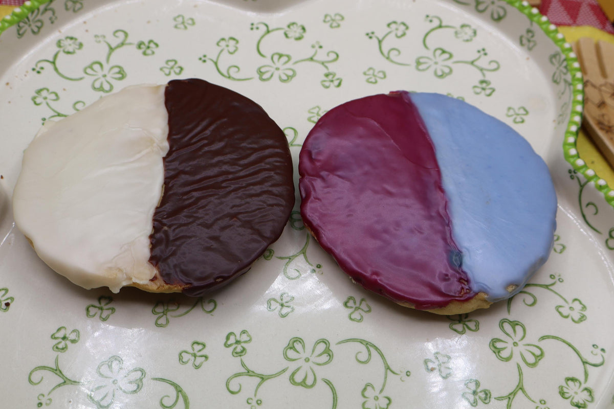 Gluten Free Black White Cookies, Jumbo, Dairy Free, Vegan, Nut Free, Birthday Gift, NY Style snacks, July 4th Celebration, School Safe treat
