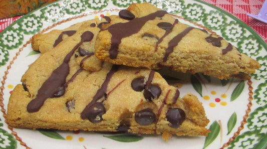 Keto Scone, Chocolate Chip, Gluten Free, Dairy Free, Vegan, Grain Free, Sugar Free, Wellness Gift, Ketogenic Diet, Clean Eating Snack