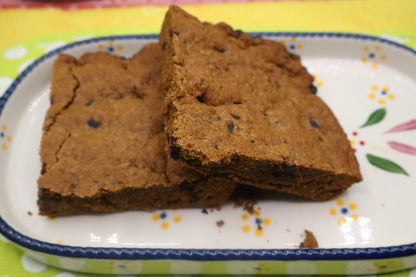 AIP Paleo Cookie Bars, Carob Chip, Grain Free, Gluten Free, Dairy Free, Egg Free, Vegan, Autoimmune Protocol, Tiger Nut Flour, Coconut Sugar