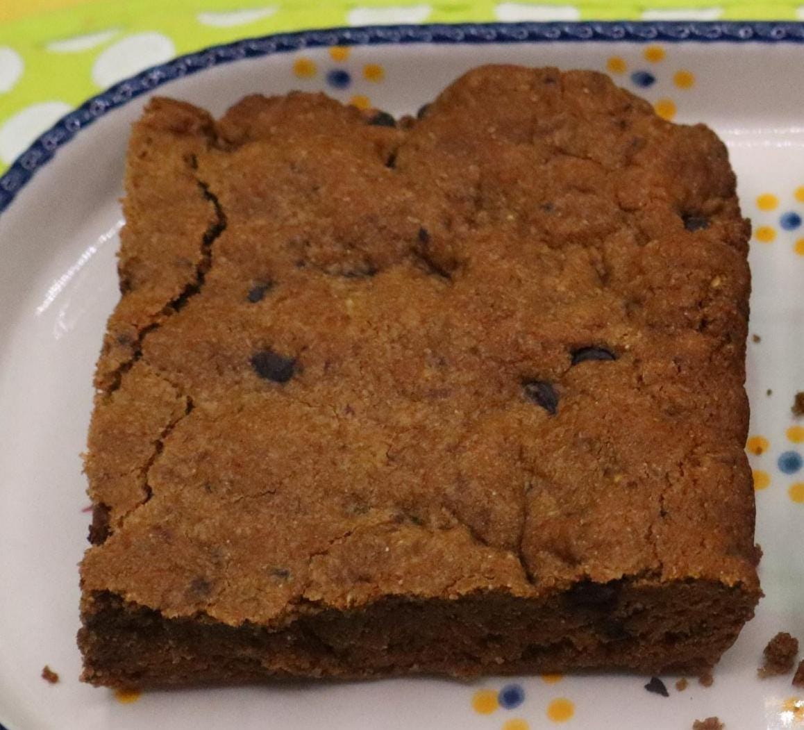 AIP Paleo Cookie Bars, Carob Chip, Grain Free, Gluten Free, Dairy Free, Egg Free, Vegan, Autoimmune Protocol, Tiger Nut Flour, Coconut Sugar