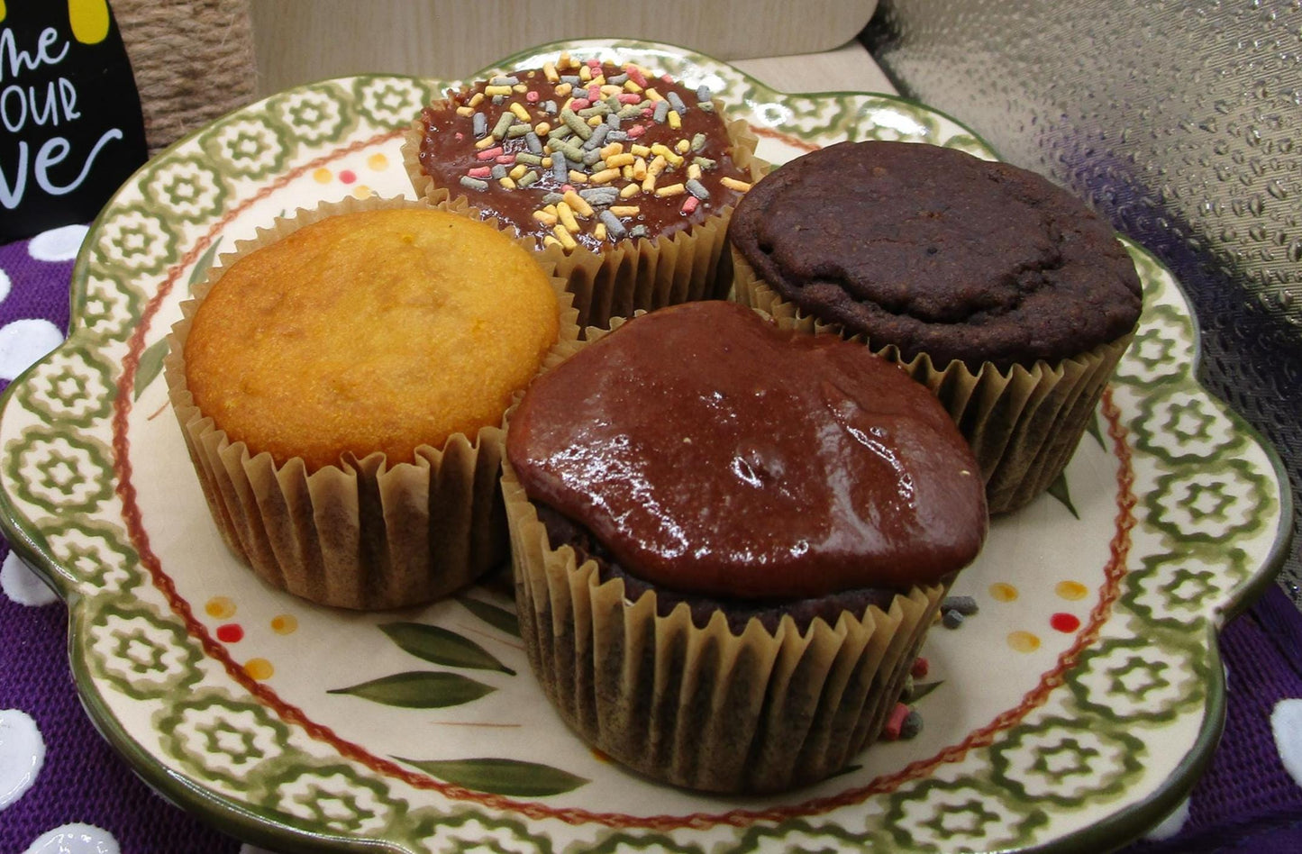 Sugar Free Cupcakes, Gluten Free, Chocolate, Vanilla, Dairy Free, Egg Free, Birthday, Dessert, Brunch, Erythritol Free, Low Fat, Grandparent