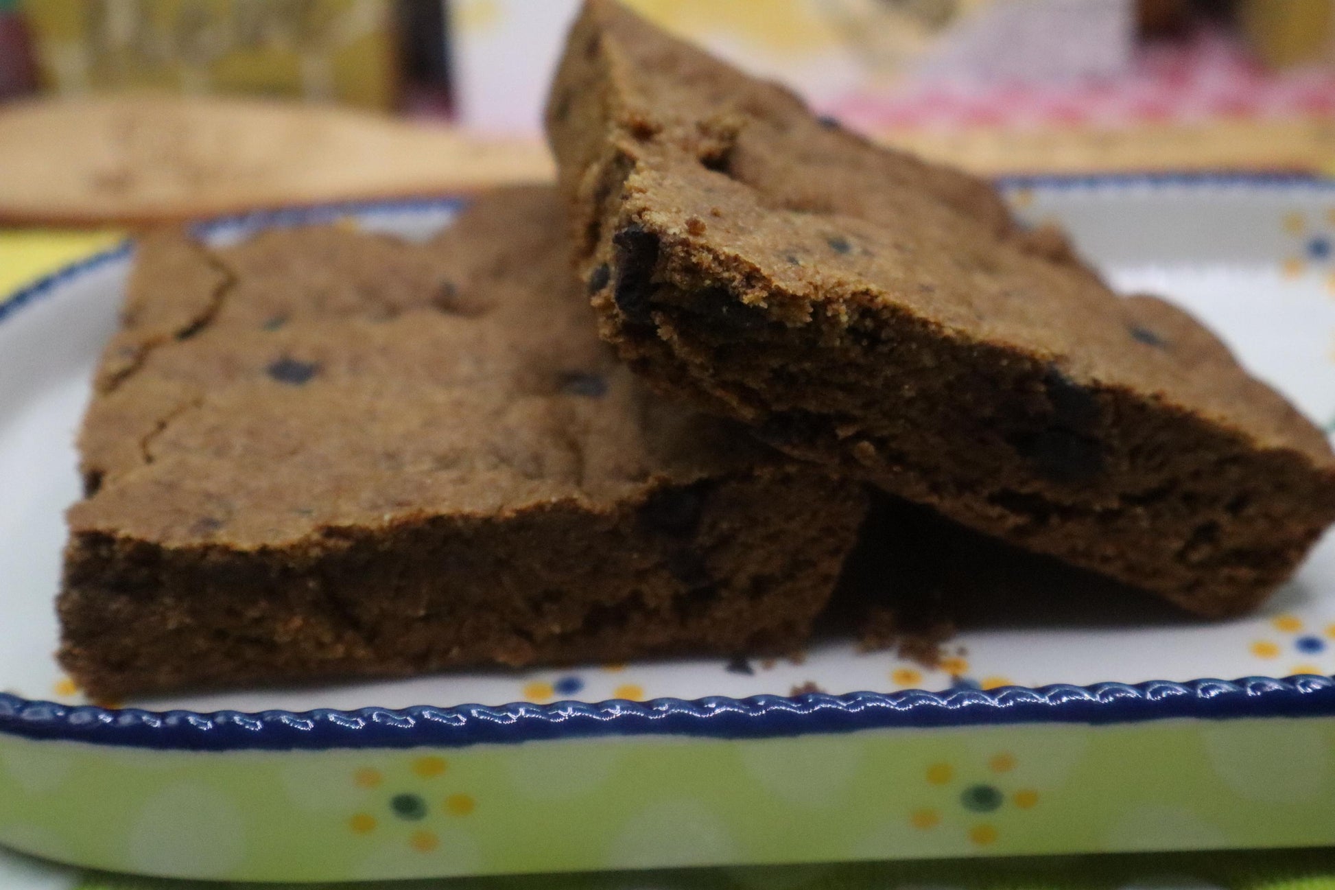 AIP Paleo Cookie Bars, Carob Chip, Grain Free, Gluten Free, Dairy Free, Egg Free, Vegan, Autoimmune Protocol, Tiger Nut Flour, Coconut Sugar