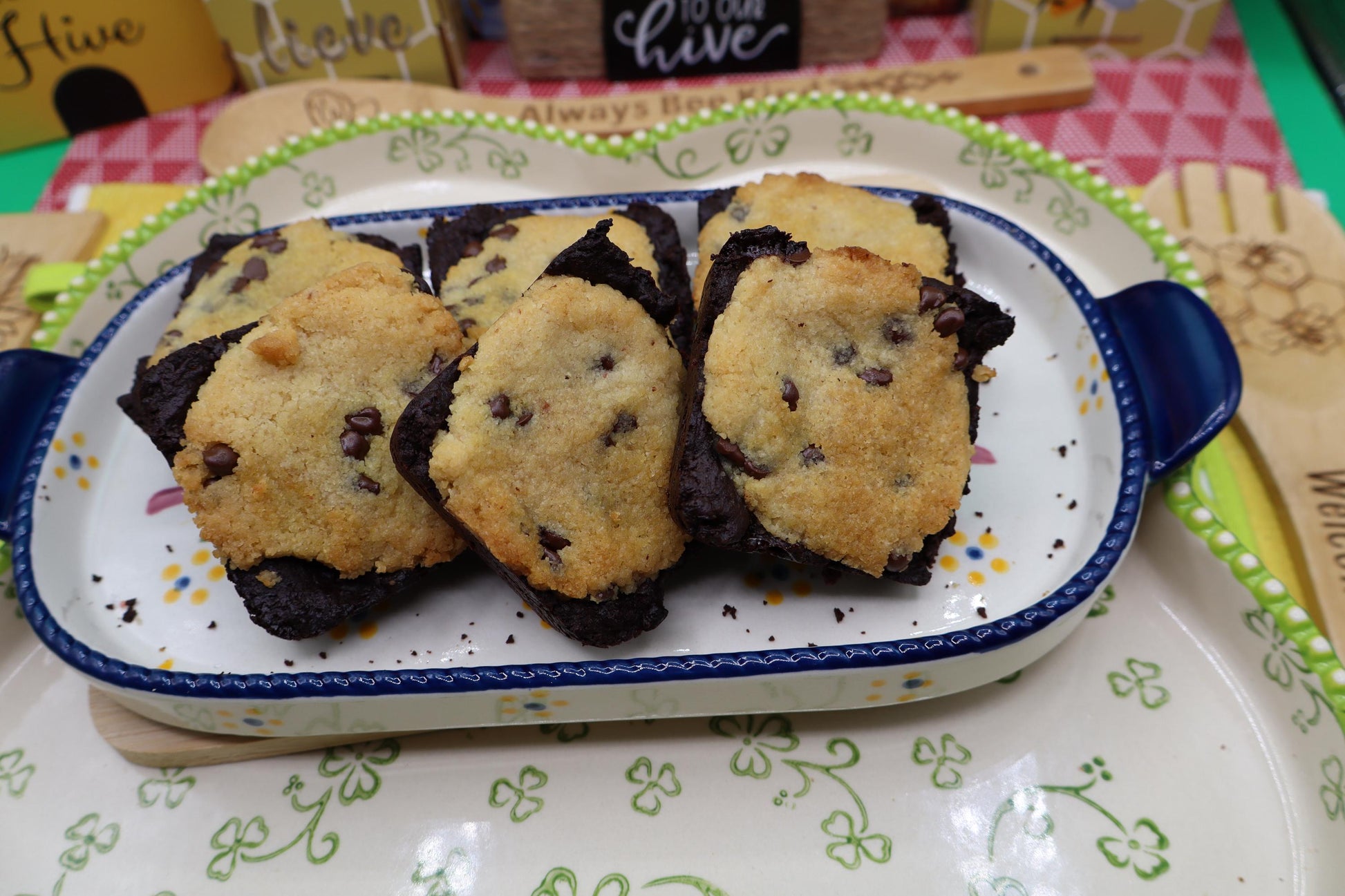 Sugar Free Brookie Brownies, Gluten Free, Dairy Free, Egg Free, Vegan, Nut Free, Organic Dessert Bar, School Safe, Birthday Gift, Low Fat
