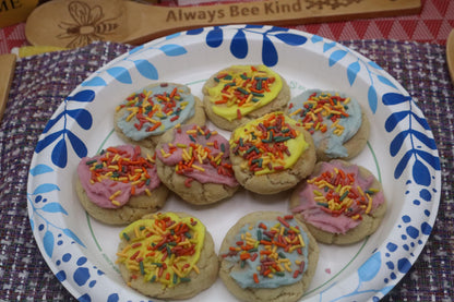 Gluten Free Butter Sugar Cookies, Dairy Free, Nut Free, Oat Free, Birthday Gift, Low Fat, Natural Color, July 4th desserts, Graduation Party