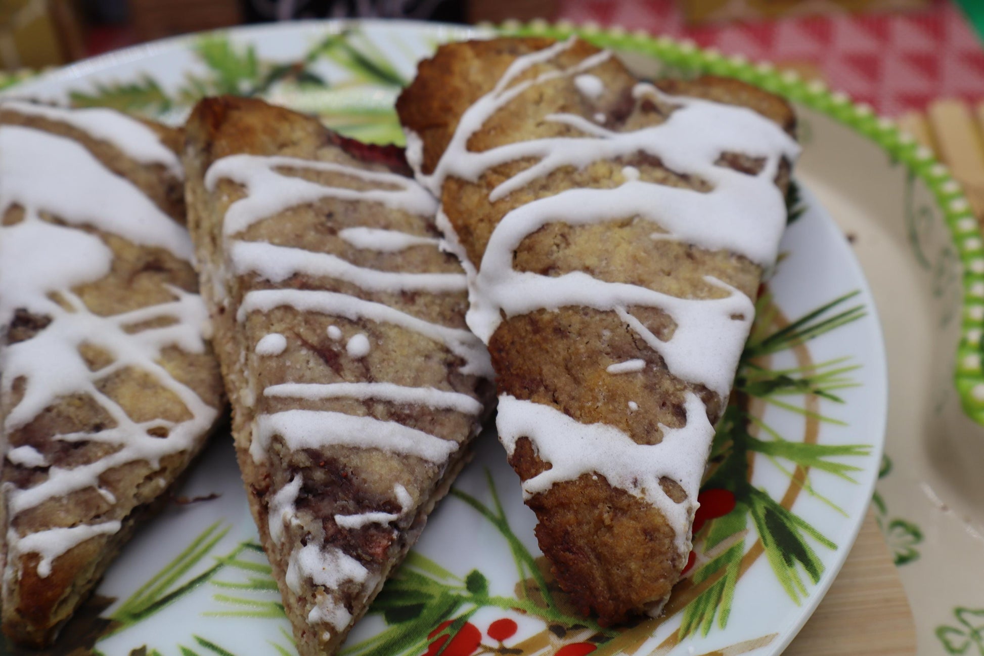 KETO, Scone, Sugar Free, Gluten Free, Dairy Free, Vegan, Egg Free, Strawberry, Pastry, Low Net Carbs, Erythritol Free, Diet, Brunch, Pastry