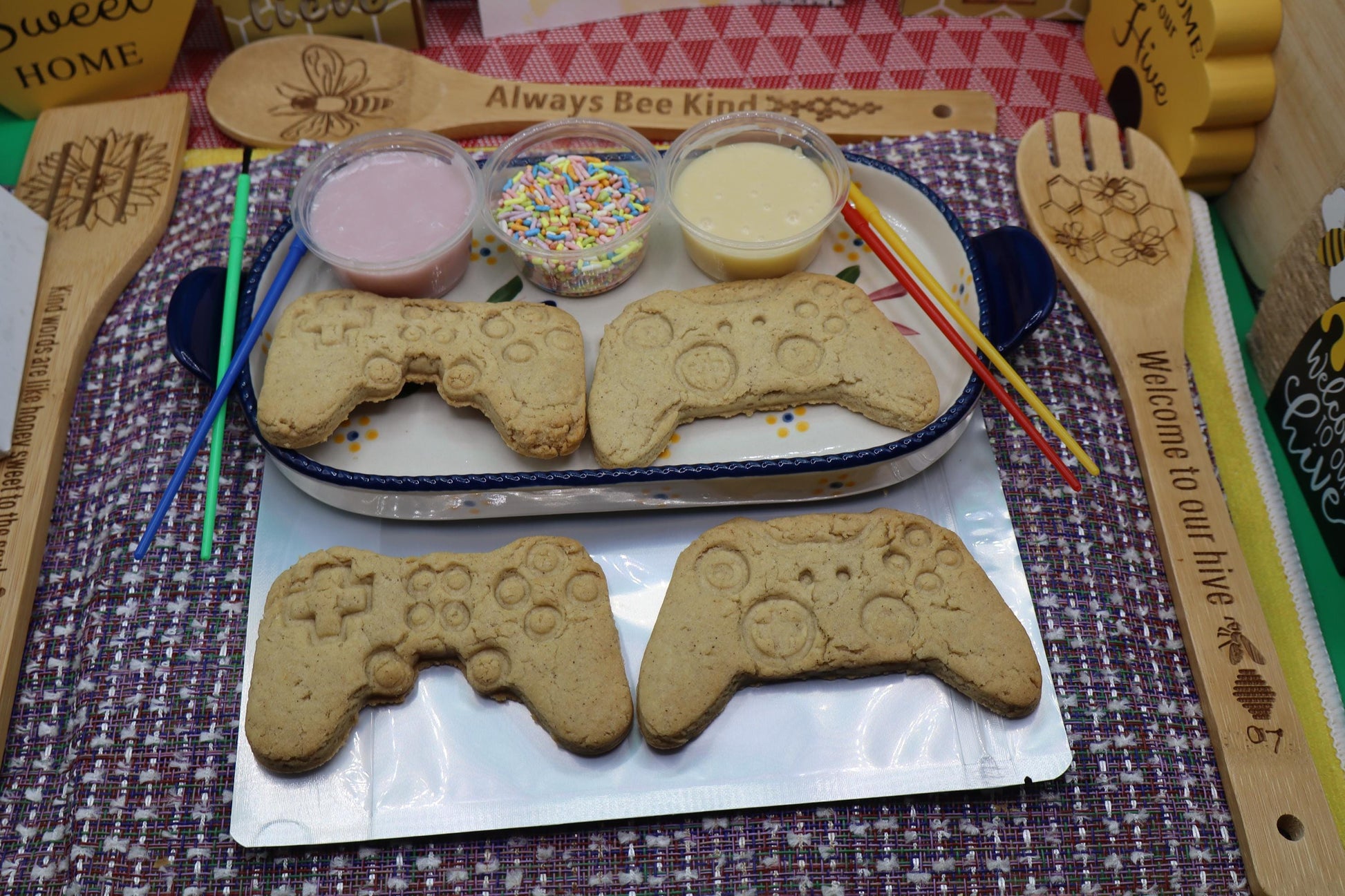 Gluten Free Sugar Cookie Kits, Gaming, Dairy Free, Egg Free, Vegan, Nut Free, Custom Orders, Sugar Free, Boys Birthday Party, Video Control