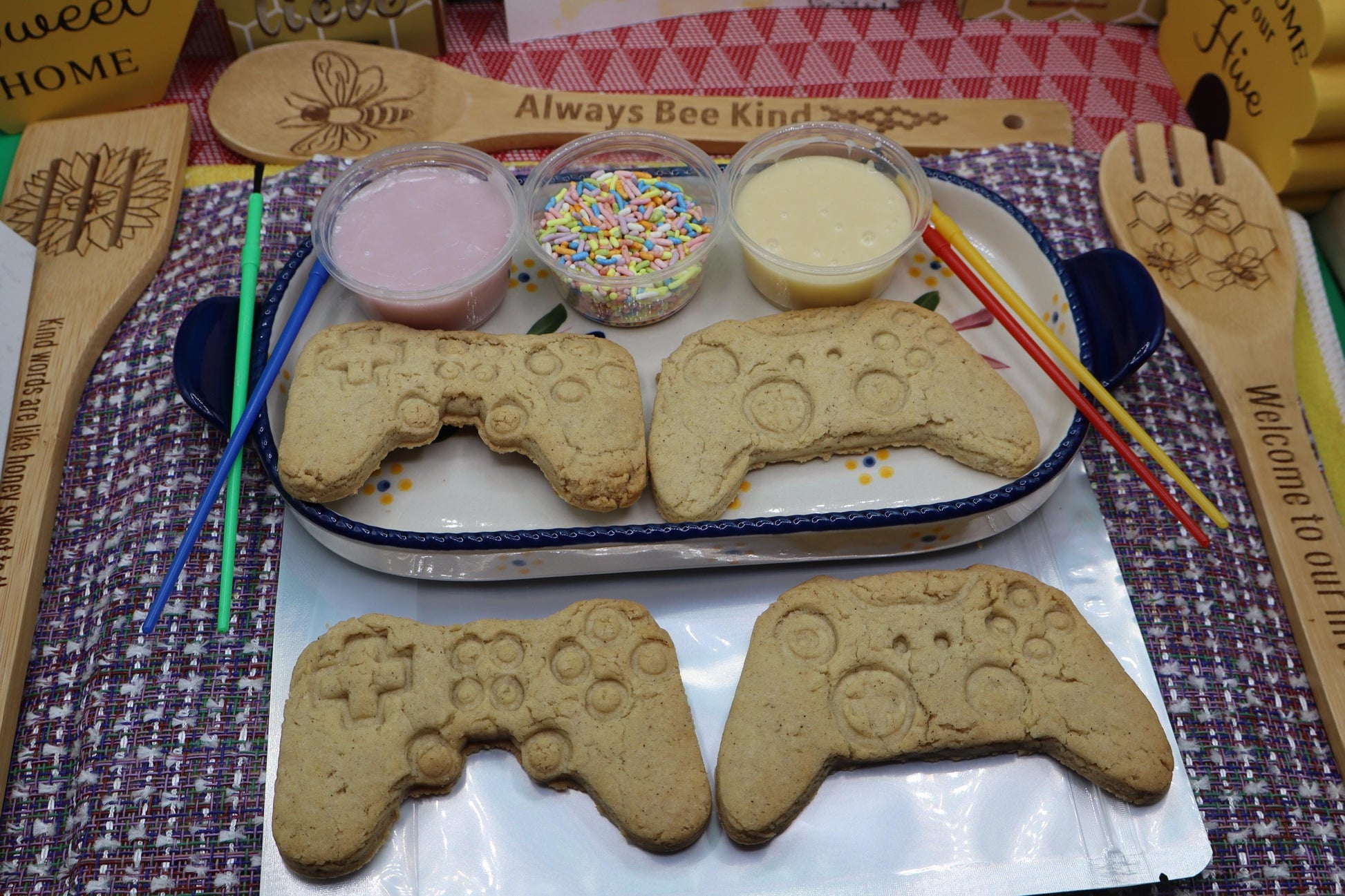 Gluten Free Sugar Cookie Kits, Gaming, Dairy Free, Egg Free, Vegan, Nut Free, Custom Orders, Sugar Free, Boys Birthday Party, Video Control