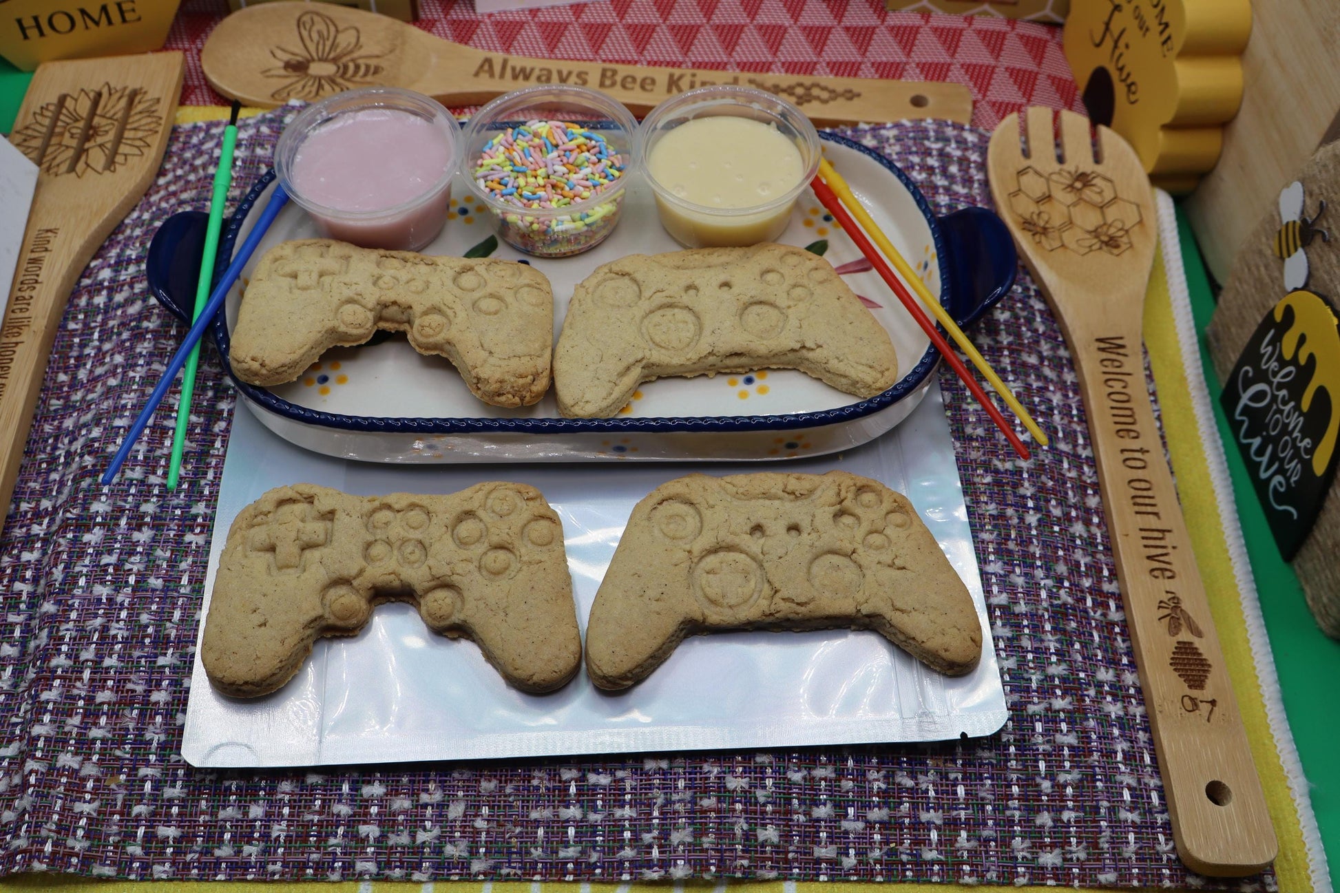 Gluten Free Sugar Cookie Kits, Gaming, Dairy Free, Egg Free, Vegan, Nut Free, Custom Orders, Sugar Free, Boys Birthday Party, Video Control