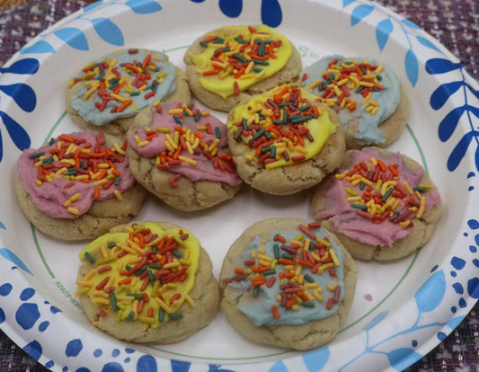 Gluten Free Butter Sugar Cookies, Dairy Free, Nut Free, Oat Free, Birthday Gift, Low Fat, Natural Color, July 4th desserts, Graduation Party