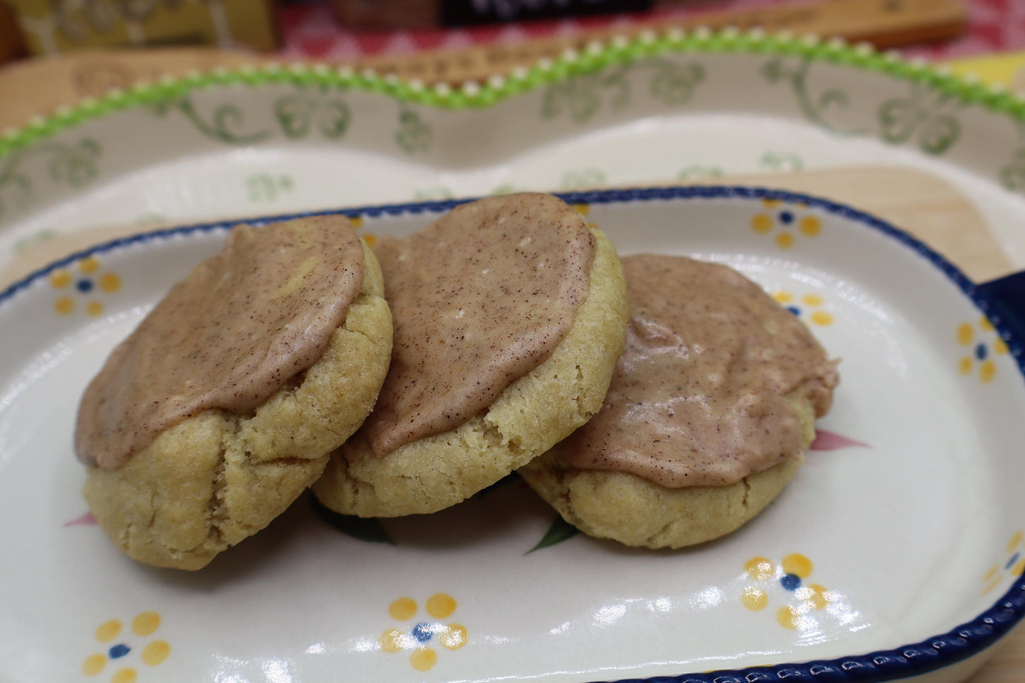 Gluten Free Pumpkin Spice Iced Butter Sugar Cookies, Dairy Free, Vegan, Peanut Free, Allergy friendly, Fall Snacks, Holiday Gift, Halloween